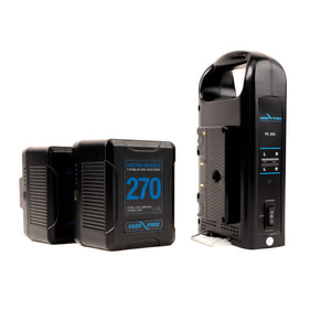 Indipro 2x Micro-Series 270Wh Gold Mount Li-Ion Batteries and Dual Gold Mount Battery Charger Kit
