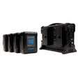 Indipro 4x Micro-Series 98Wh Gold Mount Li-Ion Batteries and Quad Pro Gold Mount Battery Charger Kit