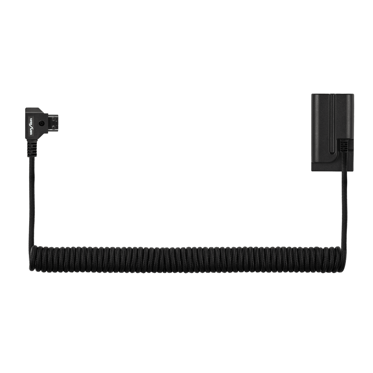 Indipro Braided Coiled D-Tap Power Cable to Sony NP-F Dummy Battery