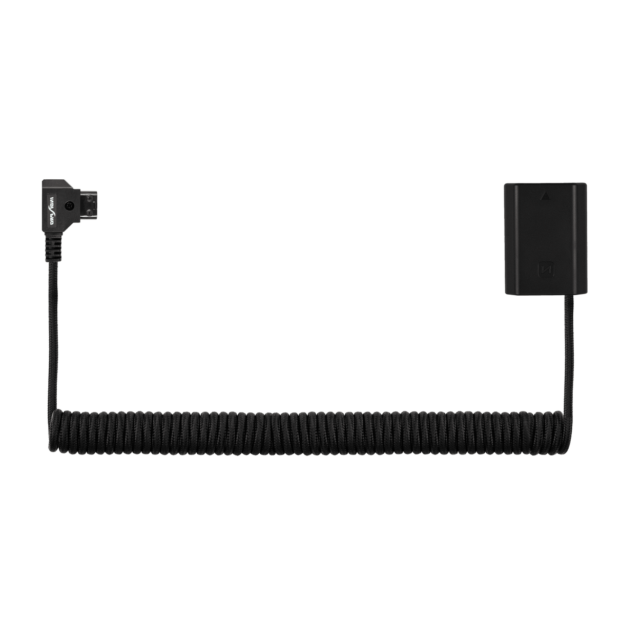 Indipro Braided Coiled D-Tap Power Cable to Sony NP-FZ100 Dummy Battery