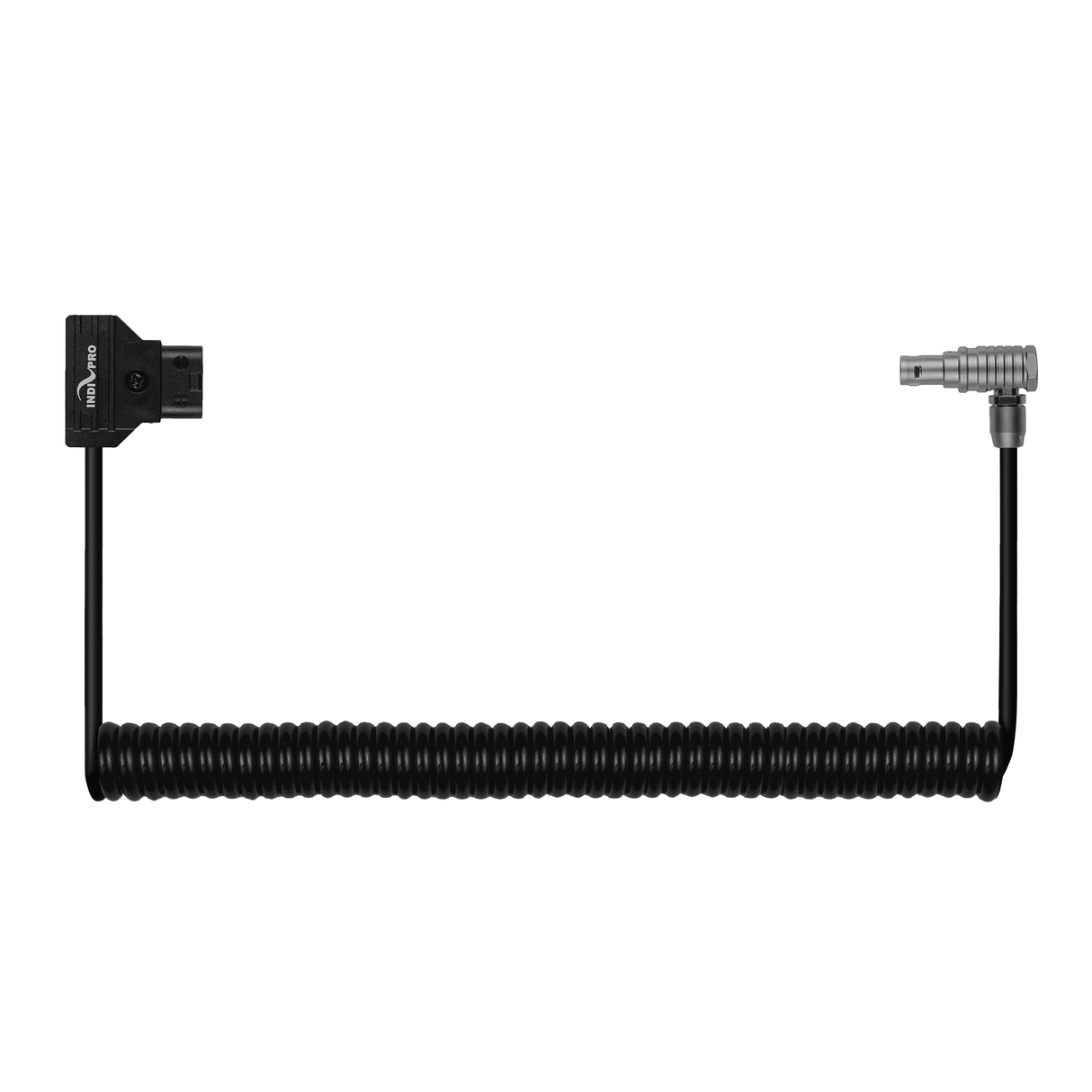 Indipro Coiled D-Tap Power Cable to 2-Pin LEMO for RED Komodo (12-36", Non-Regulated)