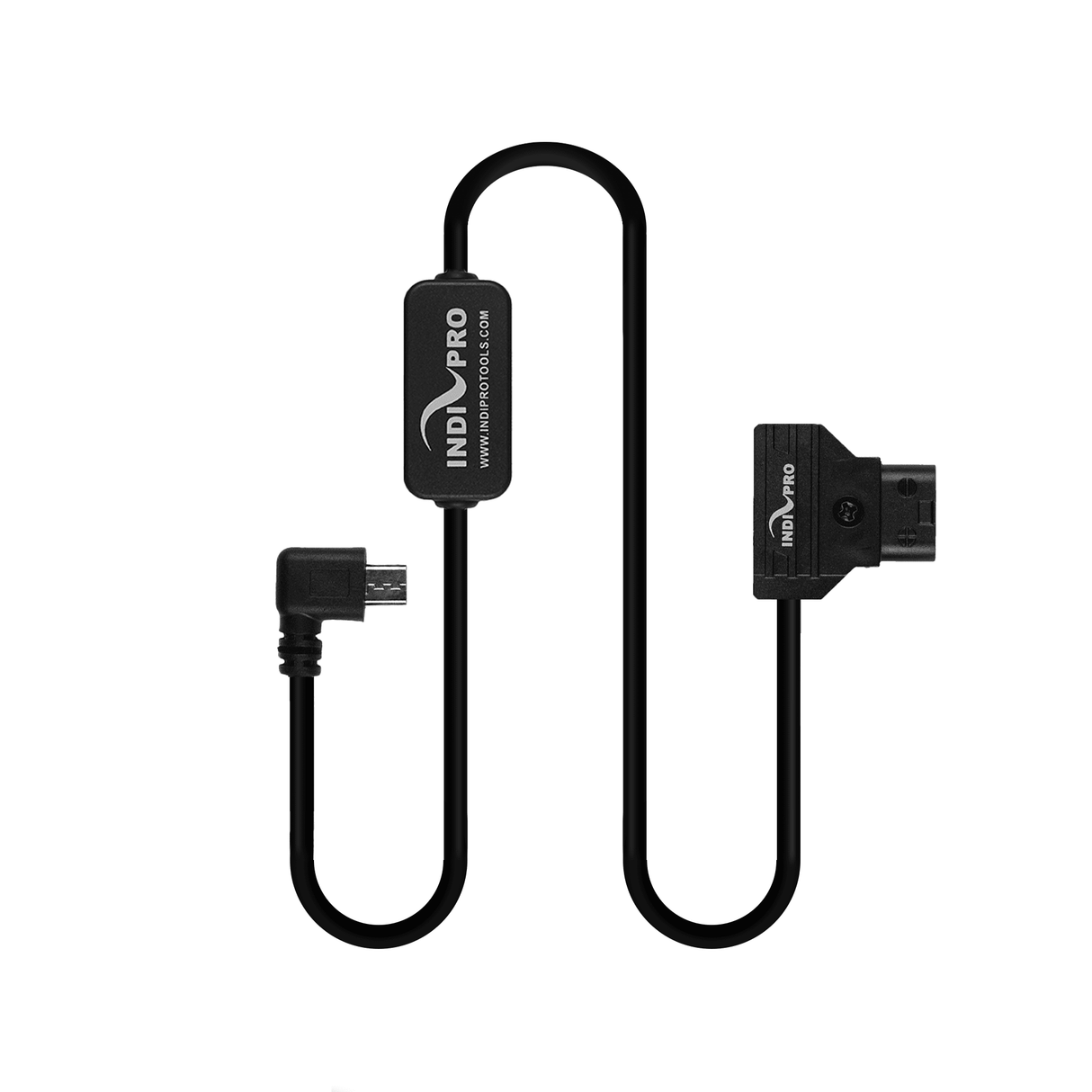 Indipro D-Tap Power Cable to Micro-USB Right-Angle Connector (24", Regulated)