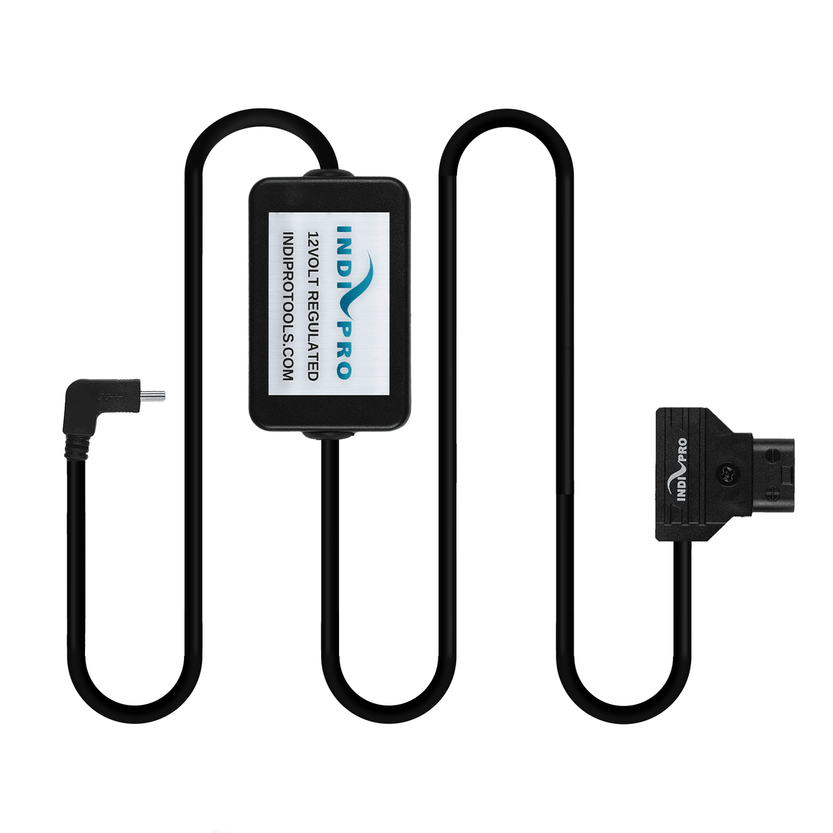 Indipro D-Tap Power Cable to USB Type-C Right-Angle Connector (10', Regulated)