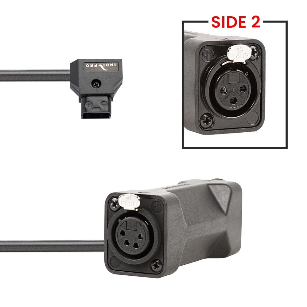 Indipro D-Tap to 4-Pin & 3-Pin Female XLR Connectors (24")