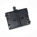 Indipro Dual Gold Mount Battery Plate with 3-Pin XLR Output & Locking Clamp