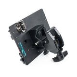 Indipro Dual Gold Mount Battery Plate with 3-Pin XLR Output & Locking Clamp