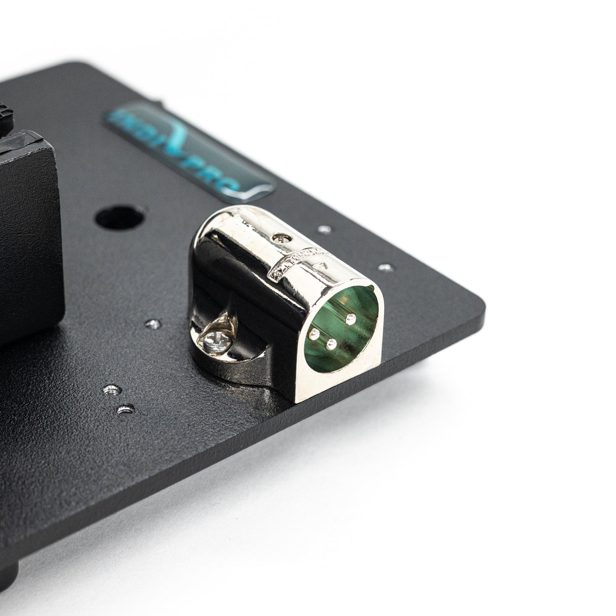 Indipro Dual Gold Mount Battery Plate with 3-Pin XLR Output & Locking Clamp