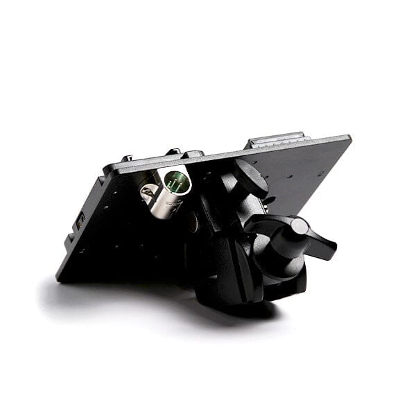Indipro Dual V-Mount Battery Plate with 4-Pin XLR Output & Locking Clamp