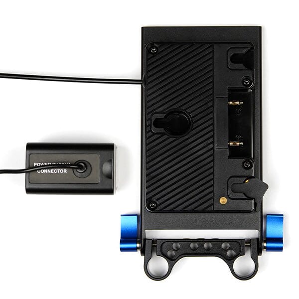 Indipro Gold Mount Battery Adapter Plate to Panasonic VW-VBD58 Dummy Battery w/ 15mm Rod System (24")