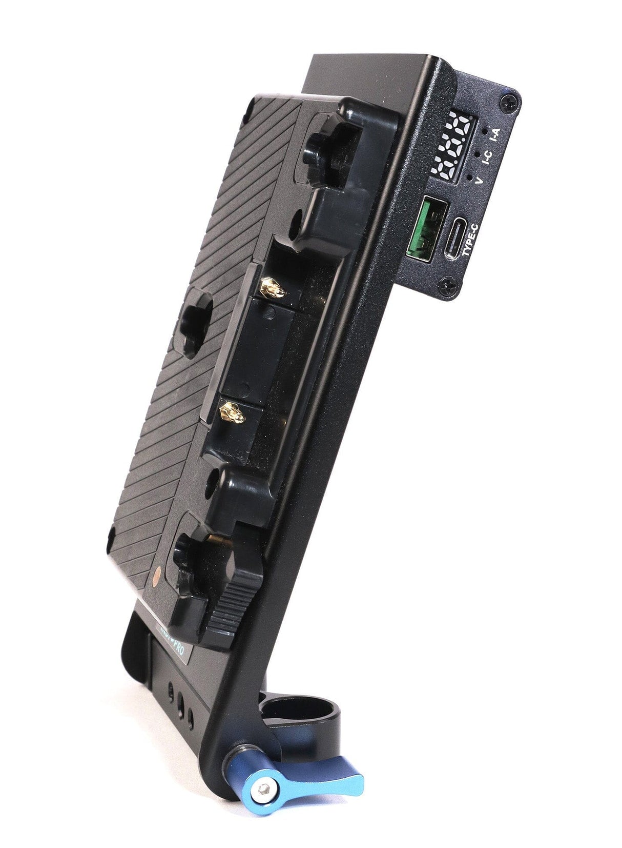 Indipro Gold Mount Battery Adapter Plate to Type-C USB Converter w/ 15mm Rod System