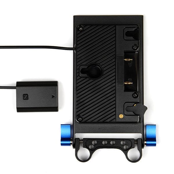 Indipro Gold Mount Battery Plate to Sony NP-FZ100 Dummy Battery with 15mm Rod Mount (20")