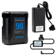 Indipro Micro Series 98Wh V-Mount Battery, Charger & D-Tap to USB Type-C Connector (10') Bundle