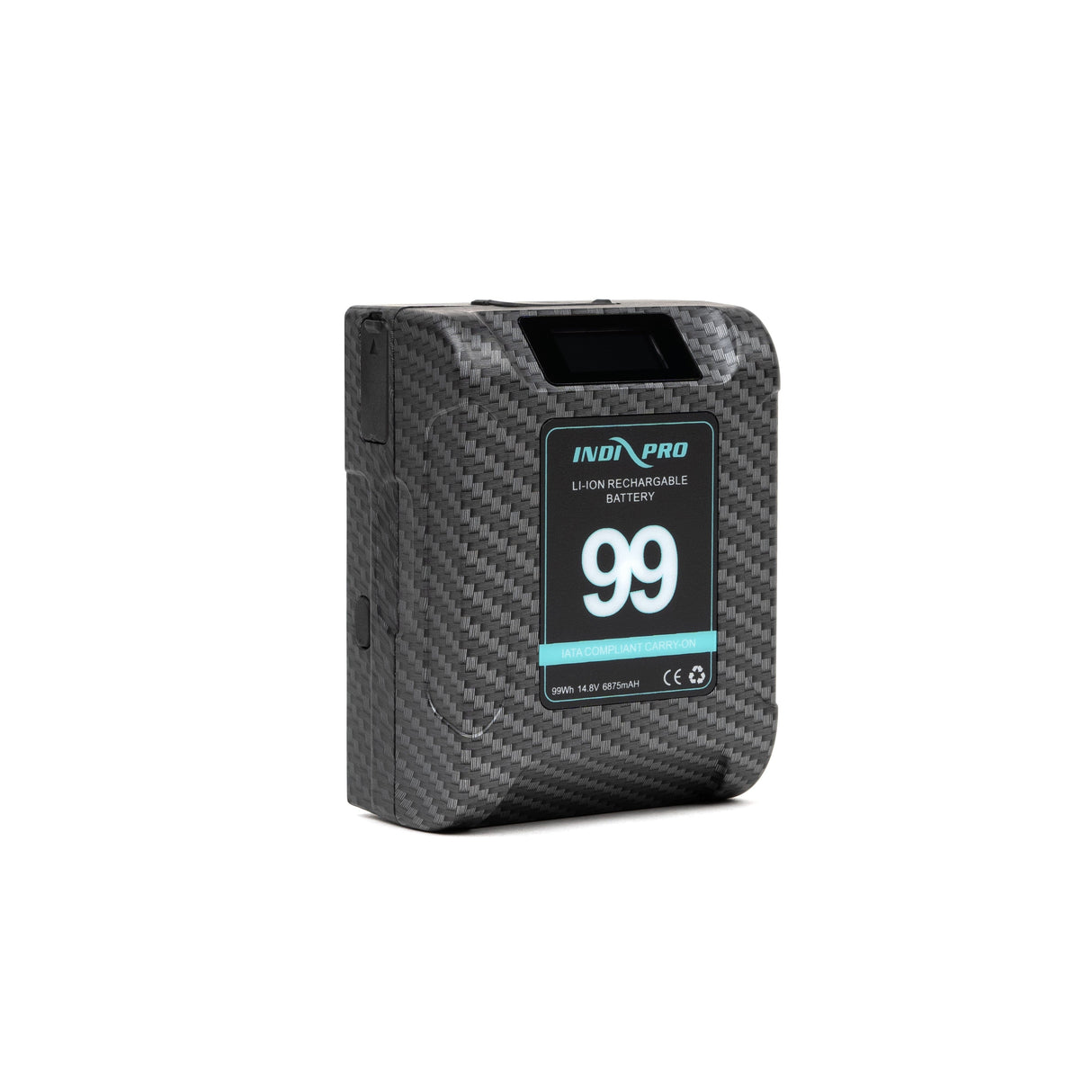 Indipro Open Box Alpha Series 99Wh V-Mount Lithium-Ion Battery (Carbon Fiber Color)
