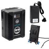 Indipro Power Bundle with 15mm V-Mount Plate for Blackmagic PYXIS (Kratos 99Wh, D-Tap Charger, V-Mount Plate for PYXIS)