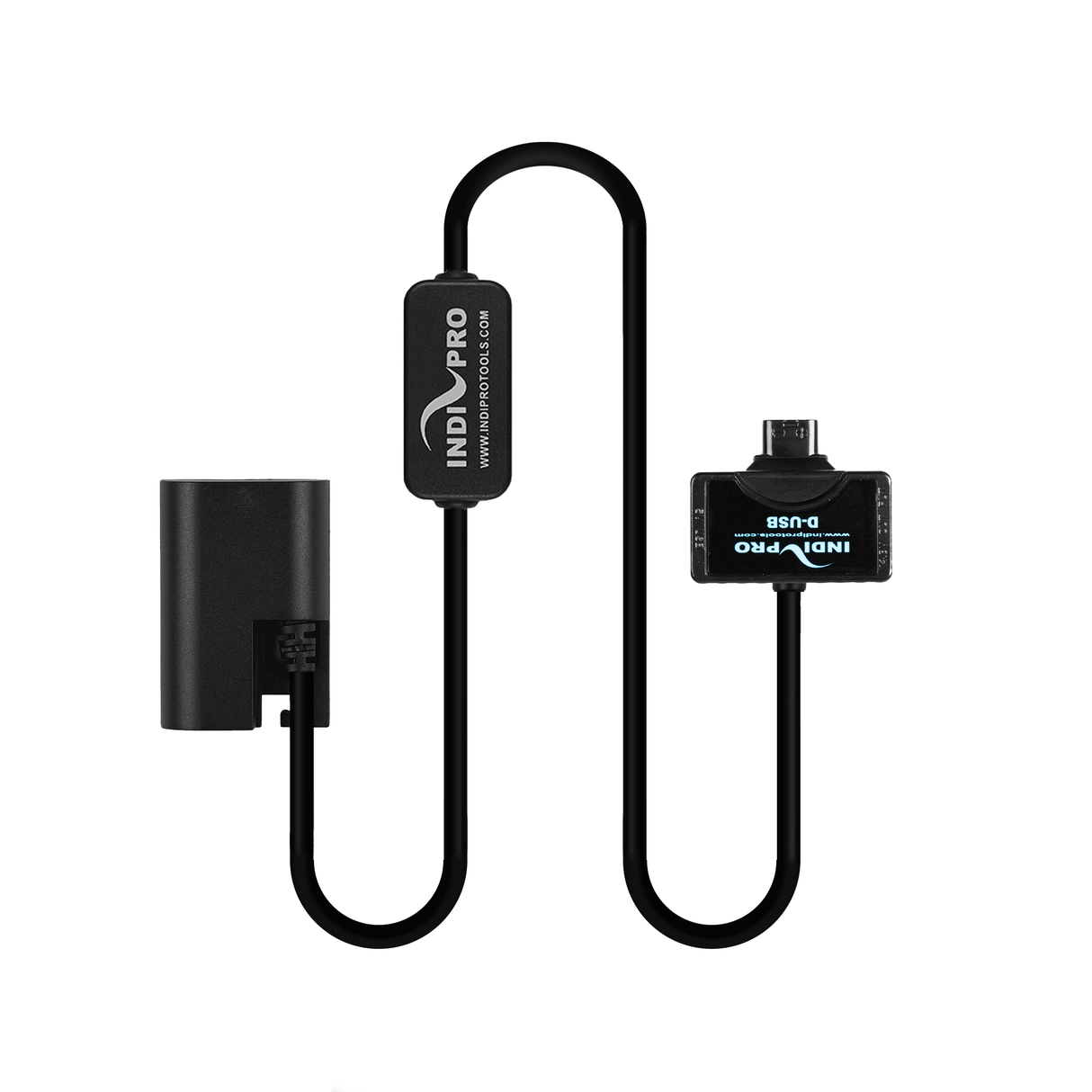 Indipro Tri-Tap Power Cable to Canon LP-E6 Dummy Battery (30", Regulated)