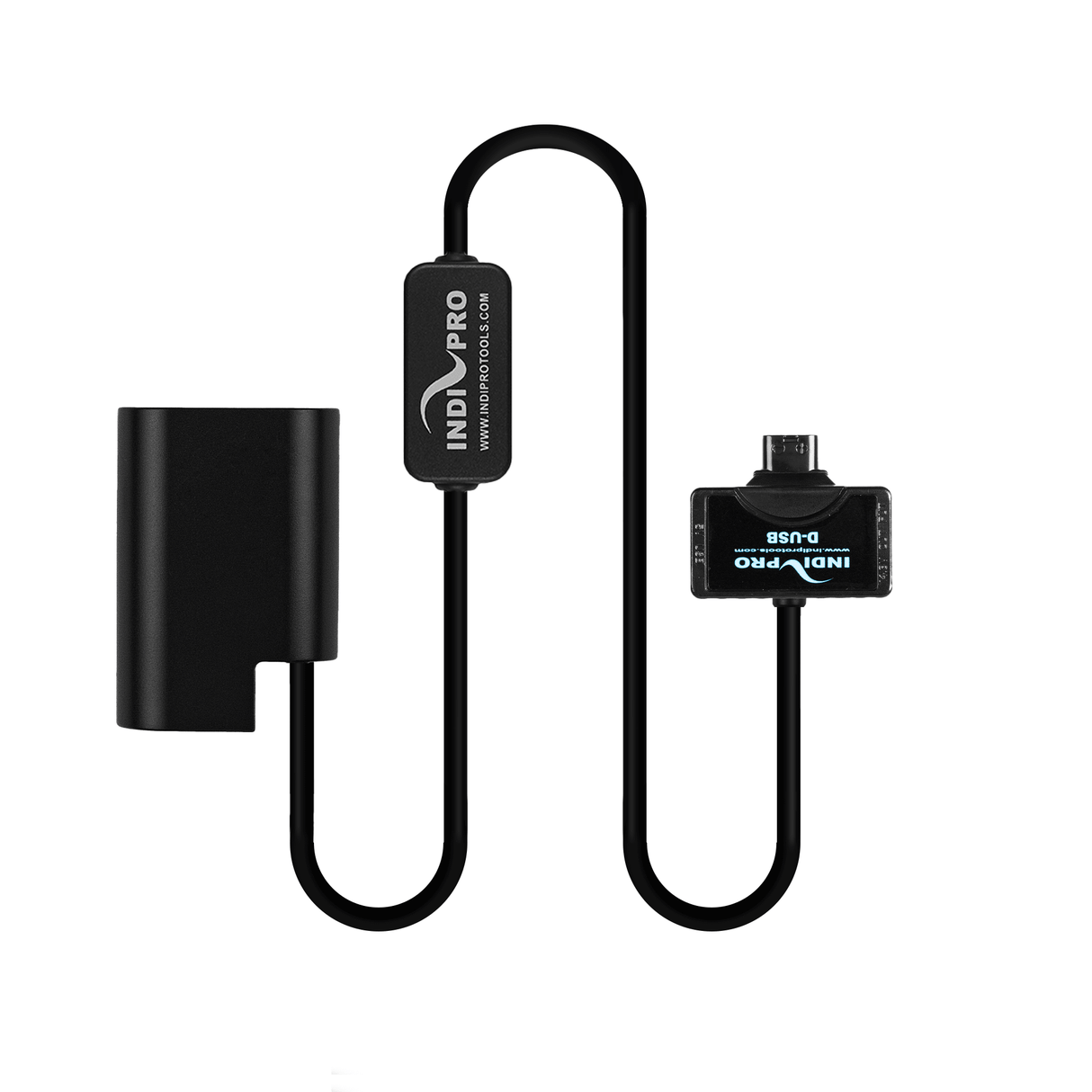 Indipro Tri-Tap Power Cable to Panasonic DMW-BLF19 Dummy Battery (24", Regulated)