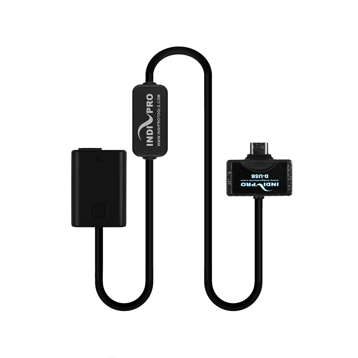 Indipro Tri-Tap Power Cable to Sony NP-FW50 Dummy Battery (30", Regulated)