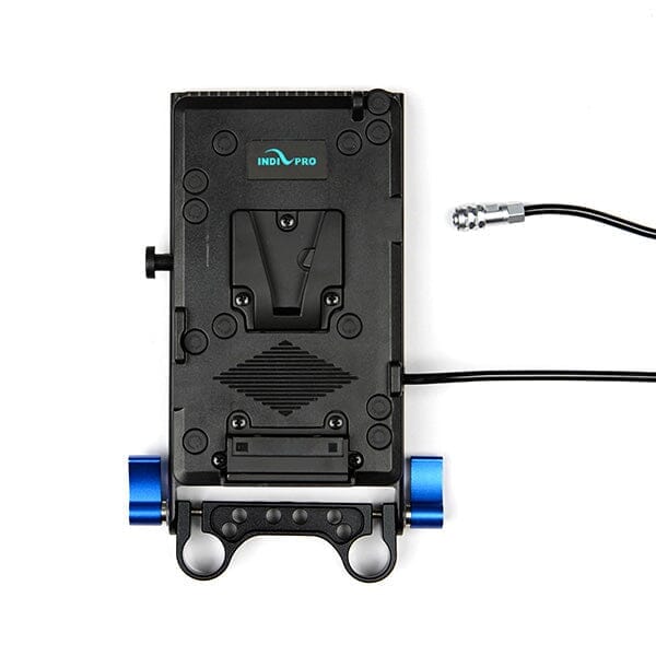 Indipro V-Mount Battery Plate for BMPCC 4K/6K/6K Pro with 15mm Rod Mount (16")