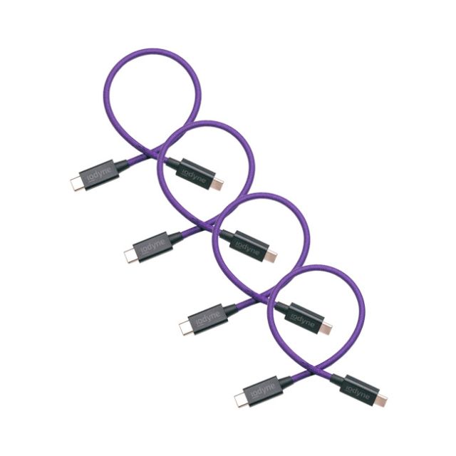 Iodyne 0.3m Braided USB4/Thunderbolt Cable (40Gb/s, 4 Pack)