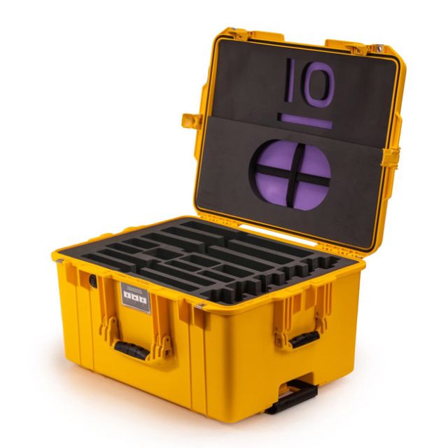 Iodyne Hard Case For 3x Pro Data, 2x 16" MacBook Pros and Accessories (Yellow)