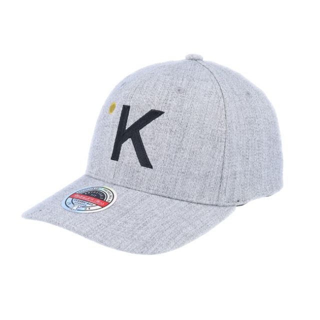 Kelvin Mitchell & Ness 110 Flexfit Adjustable Hat (Gray with Embroidered K)