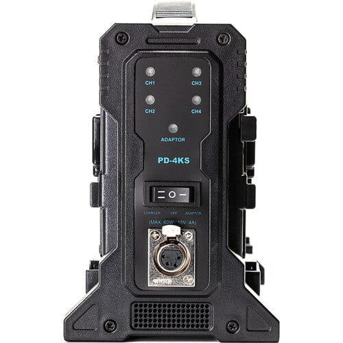 Indipro 4x Kratos 99Wh V-Mount Li-Ion Batteries and Quad V-Mount Battery Charger Kit