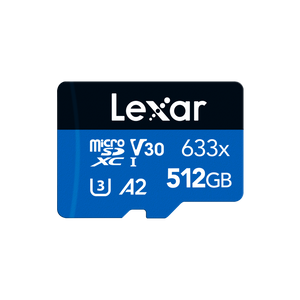 Lexar High-Performance 633x microSDXC UHS-I 512GB with SD Adapter