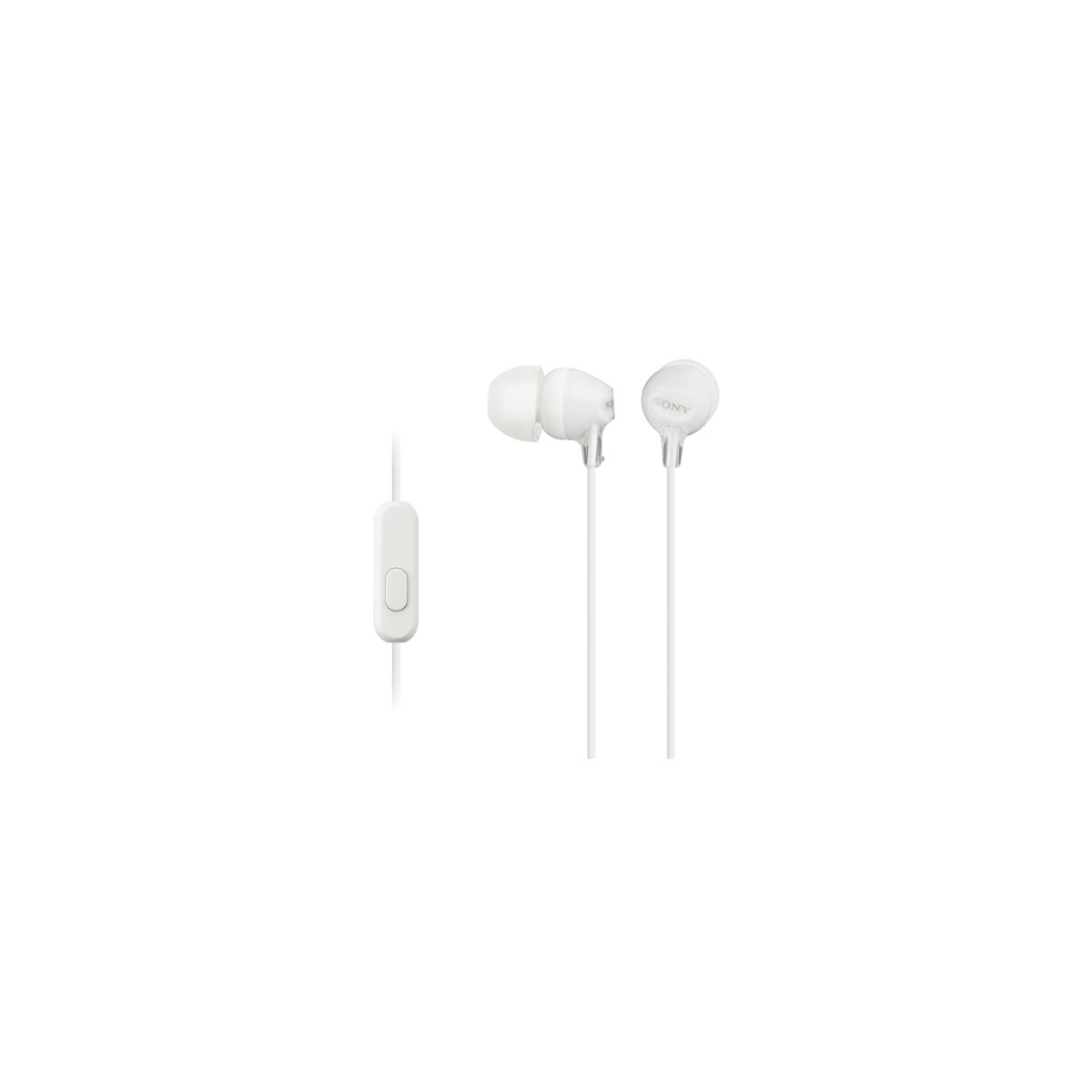 Sony MDR-EX15AP In-Ear Headphones with Mic - White