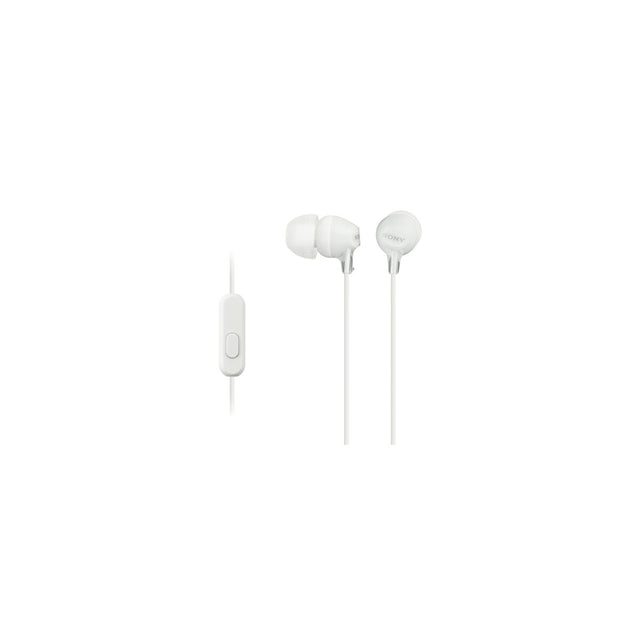 Sony MDR-EX15AP In-Ear Headphones with Mic - White