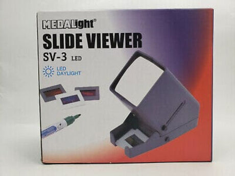 MEDALIGHT SLIDE VIEWER SV-3 LED DAYLIGHT 3X MAGNIFICATION LED DESKTOP GLASS LENS