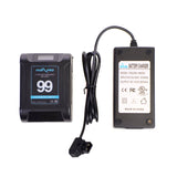 Alpha Series 99Wh Li-Ion V-Mount Battery (Black Color) and D-Tap Pro Charger (2.5A) Kit