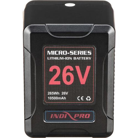 Indipro Micro-Series 26V 260Wh Lithium-Ion Battery (Gold Mount) & D-Tap Charger Kit