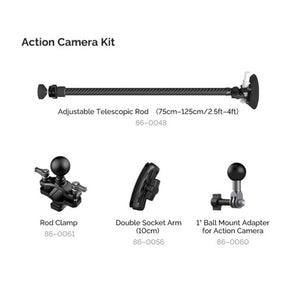 MOVMAX Adjustable Telescopic Rod - Action Camera Kit