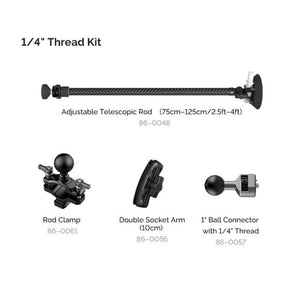 MOVMAX Adjustable Telescopic Rod - 1/4" Thread Kit