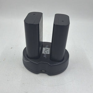 Used Newmowa BAT-BLJ31-NMW dual charger kit with 2x DMW-BLJ31 replacement batteries