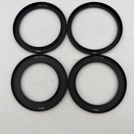 Used SmallRig Matte Box Adapter Rings 95mm set (95-77mm, 95-82mm, 95-67mm, 95-72mm)