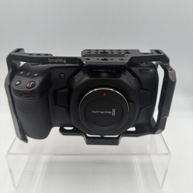 Used Blackmagic Design Pocket Cinema Camera 4K with Smallrig cage and battery