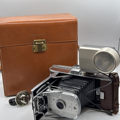 Used Polaroid Land Camera Model 95B with Wink-Light and Leather Case