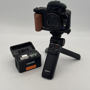 Used Black ZV-1 with SmallRig Cage and Sony Control Handle Camera