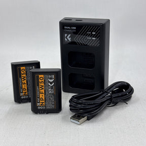 Used K&F Concept NP-FW50 Dual USB Charger Kit
