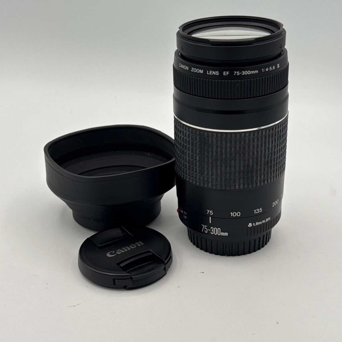 Used Canon EF 75-300mm f/4-5.6 III with Universal Lens Hood