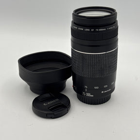 Used Canon EF 75-300mm f/4-5.6 III with Universal Lens Hood