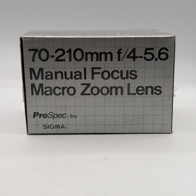 Used Sigma ProSpec 70-210mm f/4-5.6 Manual Focus Macro Zoom Lens