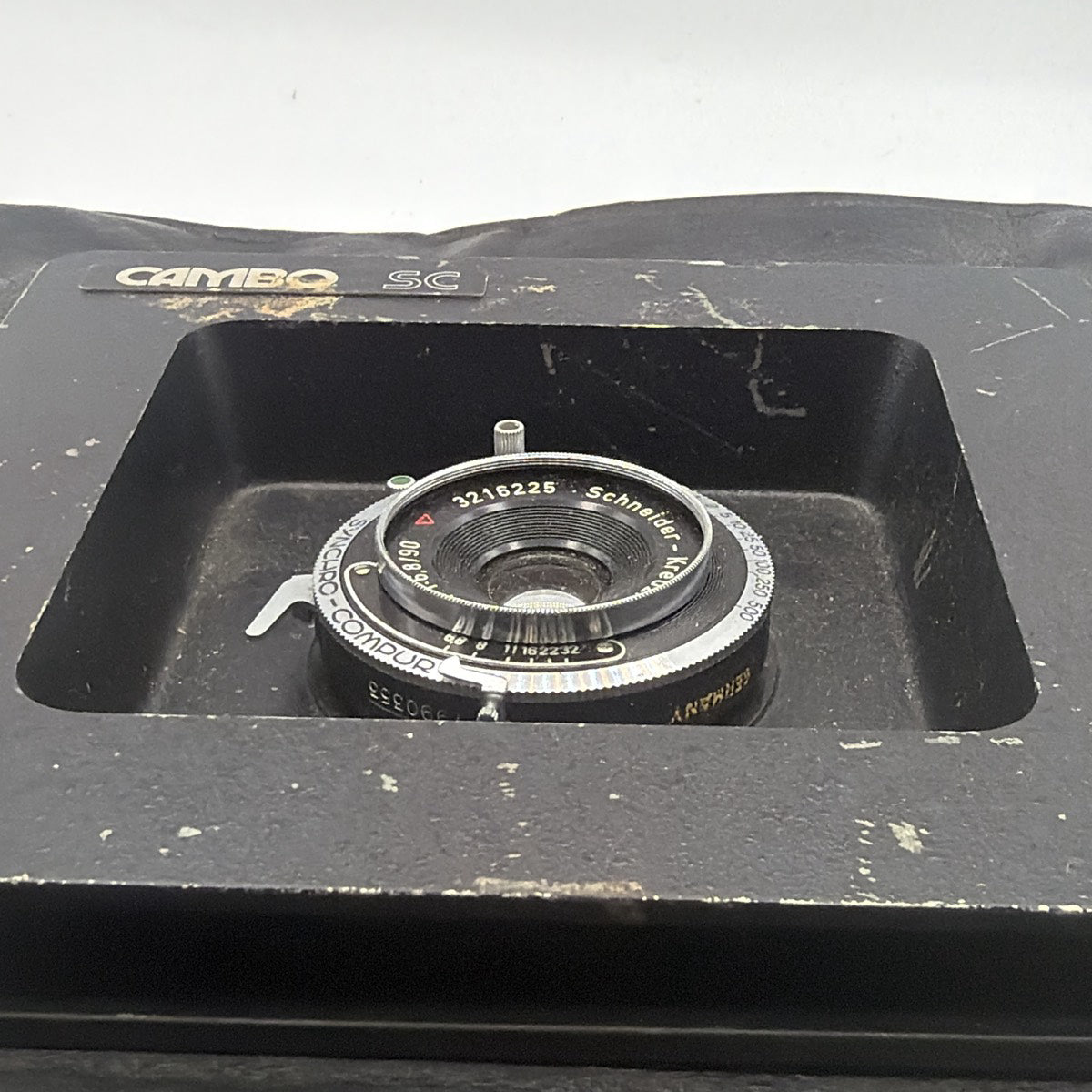 Used Schneider-Kreuznach Angulon 90mm f/6.8 on Cambo SC Lensboard
