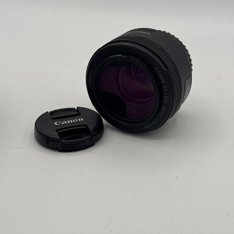 Used Canon EF 50mm f/1.8 STM with K&F UV Filter Lens