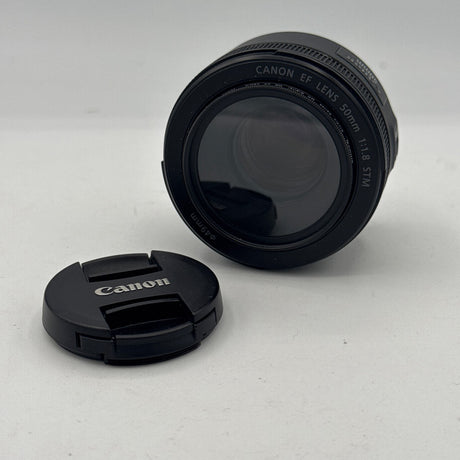 Used Canon EF 50mm f/1.8 STM with UV Filter Lens