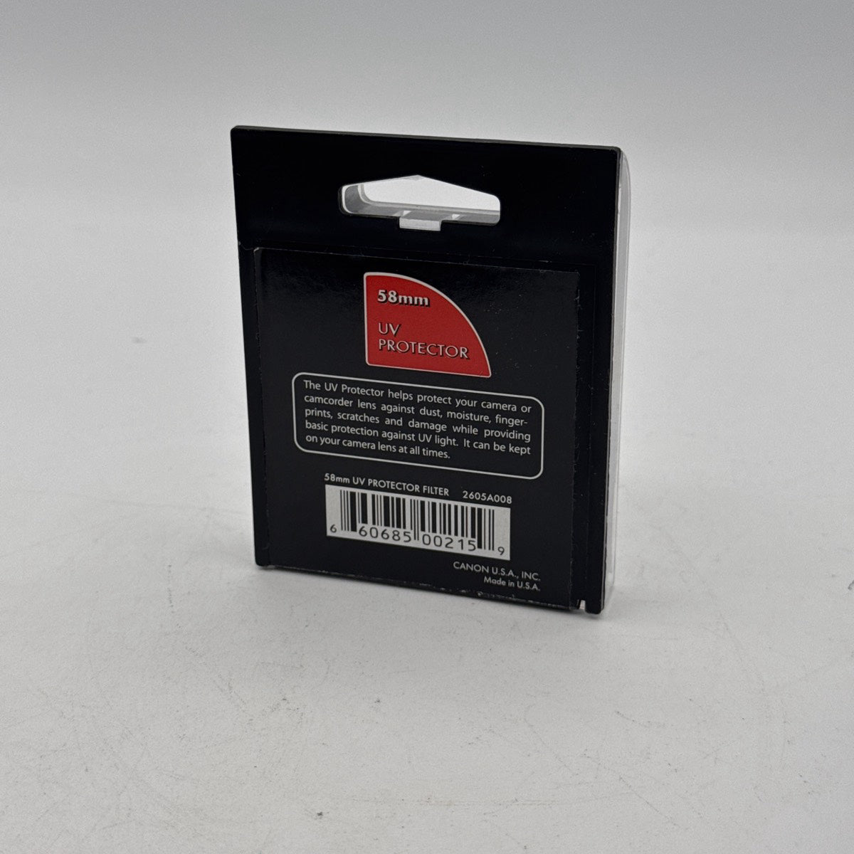 Used Canon 58mm UV Protector Filter 2605A008