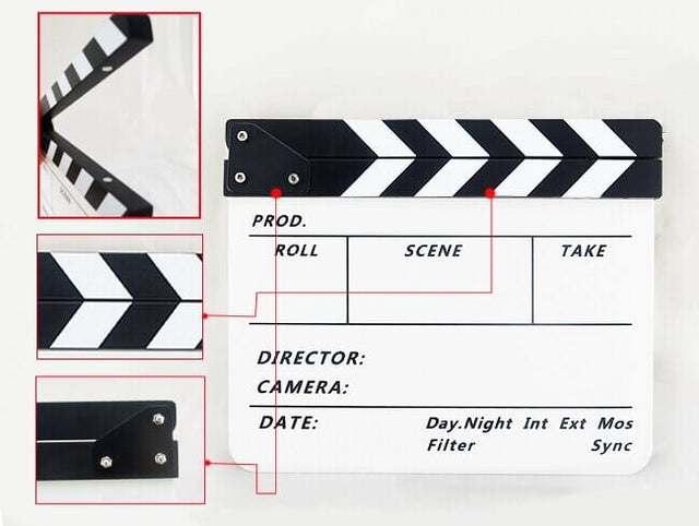 Professional Dry-Erase Production Slate Clapperboard Marker