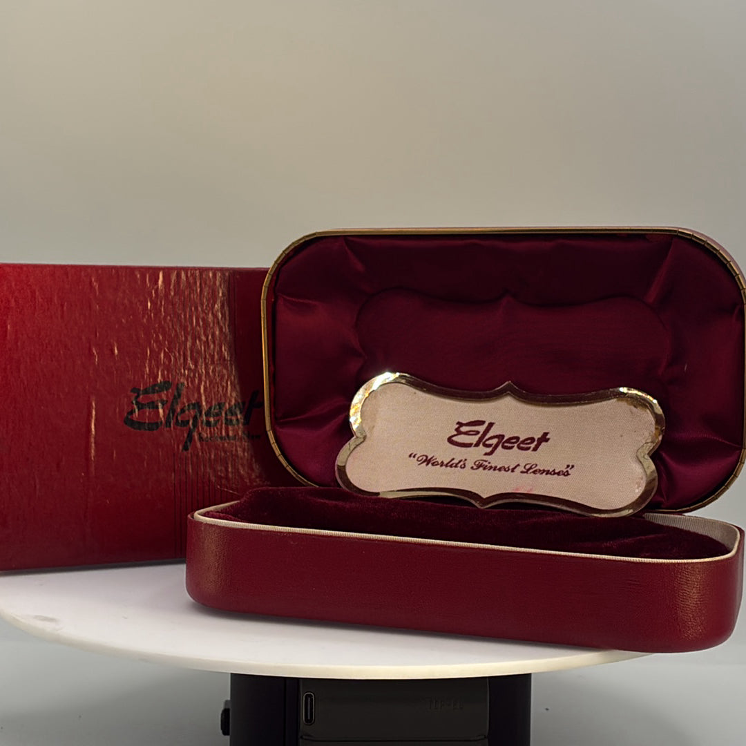 Used Elgeet lens case (empty presentation case, no lens)