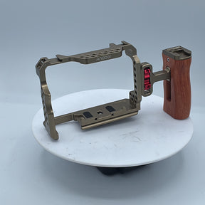 Used Andoer Camera Cage with Wooden Side Handle